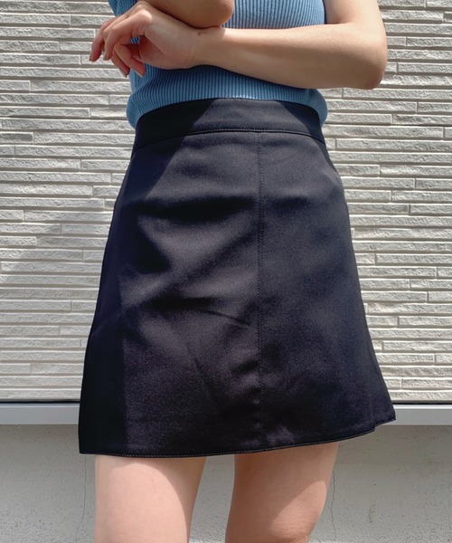 at12:03（アットイチニーゼロサン）の「ハイウエスト台形スカパン（スカート・レディース・ブラック/イエロー/ブルー/アイボリー・M）」の21枚目の写真