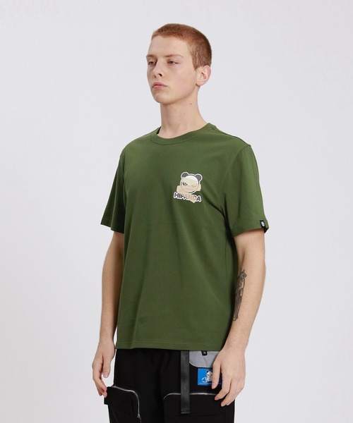 HIPANDA(ハイパンダ)の「HIPANDA ハイパンダ メンズ 絆創膏 ワンポイントプリント 半袖Tシャツ(Tシャツ/カットソー・メンズ・ブラック/アーミー/ホワイト・MEDIUM/X-LARGE/SMALL/XX-LARGE/LARGE)」の12枚目の写真