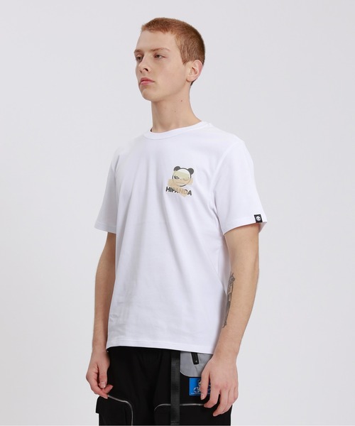 HIPANDA(ハイパンダ)の「HIPANDA ハイパンダ メンズ 絆創膏 ワンポイントプリント 半袖Tシャツ(Tシャツ/カットソー・メンズ・ブラック/アーミー/ホワイト・MEDIUM/X-LARGE/SMALL/XX-LARGE/LARGE)」の9枚目の写真