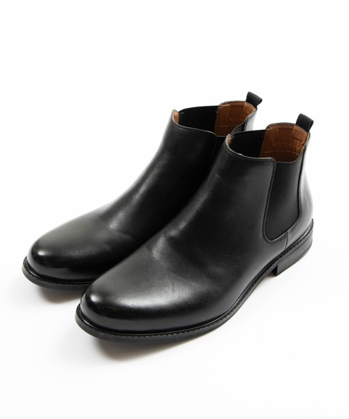 WEGO（ウィゴー）の「WEGO/フェイクレザーサイドゴアブーツ（ブーツ・メンズ・ブラック・MEDIUM/LARGE）」の4枚目の写真