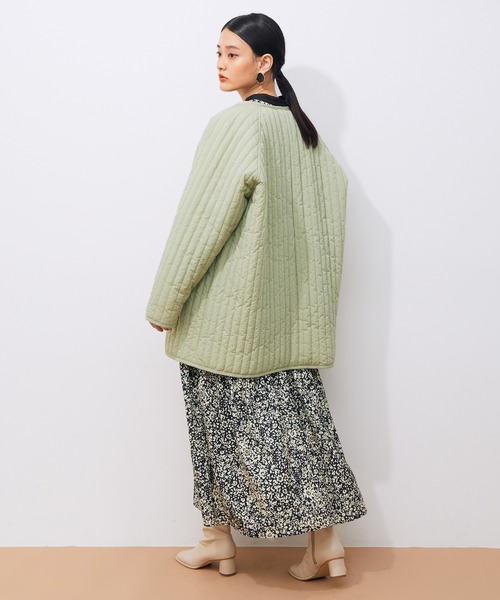 ADAM ET ROPE'（アダムエロペ）の「縦キルティングブルゾン（ブルゾン・レディース・ブラック/オフホワイト/グリーン系その他・FREE）」の8枚目の写真