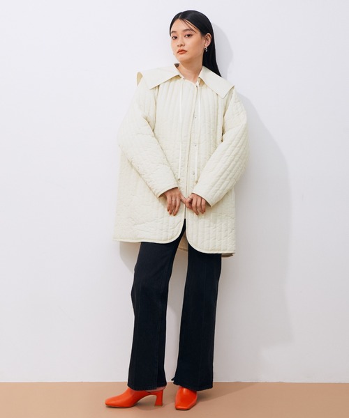 ADAM ET ROPE'（アダムエロペ）の「縦キルティングブルゾン（ブルゾン・レディース・ブラック/オフホワイト/グリーン系その他・FREE）」の21枚目の写真