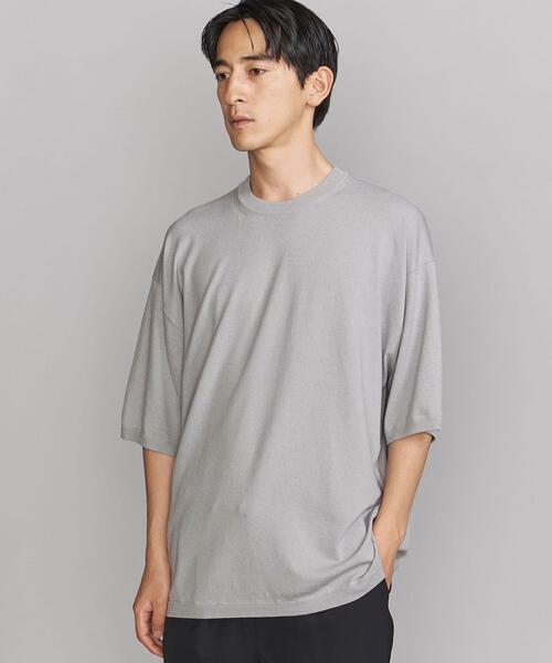 BEAUTY&YOUTH UNITED ARROWS(ビューティーアンドユースユナイテッドアローズ)の「BY オーバーサイズド ニットTシャツ(ニット/セーター・メンズ・ライトグレー/ダークグリーン/ベージュ・SMALL/MEDIUM/LARGE/X-LARGE)」の7枚目の写真