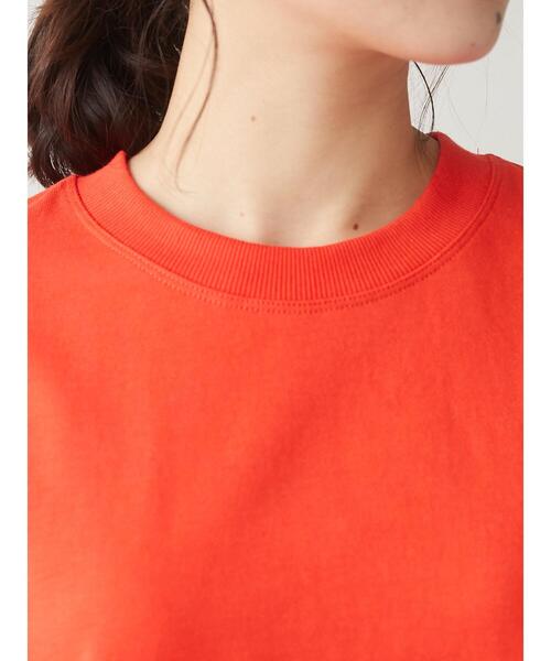 Green Parks(グリーンパークス)の「ヘビー天竺フレンチスリーブプルオーバー*(Tシャツ/カットソー・レディース・ホワイト/ブラック/オレンジ/グリーン・FREE)」の5枚目の写真