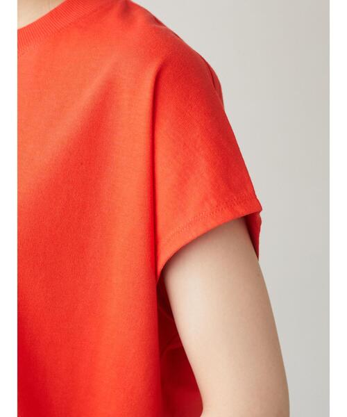 Green Parks(グリーンパークス)の「ヘビー天竺フレンチスリーブプルオーバー*(Tシャツ/カットソー・レディース・ホワイト/ブラック/オレンジ/グリーン・FREE)」の16枚目の写真