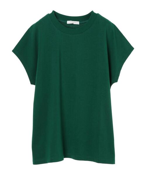 Green Parks(グリーンパークス)の「ヘビー天竺フレンチスリーブプルオーバー*(Tシャツ/カットソー・レディース・ホワイト/ブラック/オレンジ/グリーン・FREE)」の3枚目の写真