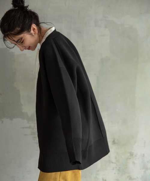 eL（エル）の「【eL】9G OutLinking Big Cardigan/954947（カーディガン/ボレロ・レディース・ブラック/ブラウン/パープル/ベージュ/ピンク/アイボリー/グレイッシュベージュ/ライトブルー・FREE）」の15枚目の写真