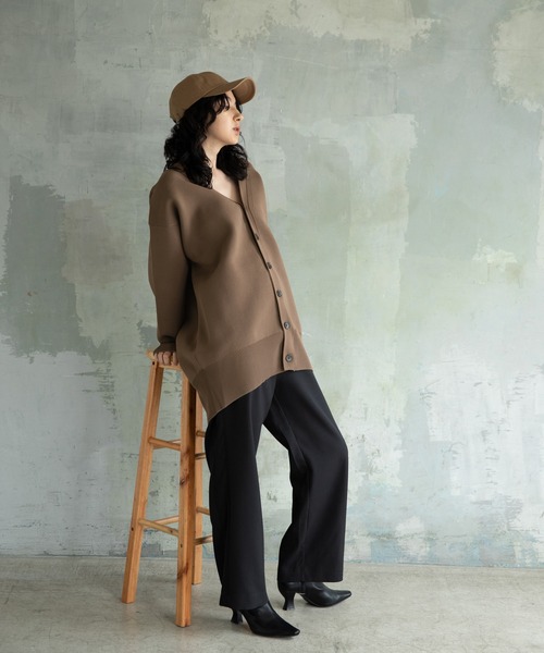 eL（エル）の「【eL】9G OutLinking Big Cardigan/954947（カーディガン/ボレロ・レディース・ブラック/ブラウン/パープル/ベージュ/ピンク/アイボリー/グレイッシュベージュ/ライトブルー・FREE）」の17枚目の写真