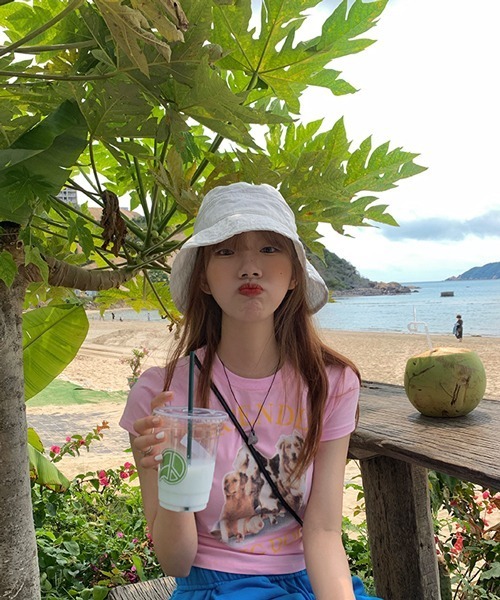 HALEY PESCA（ヘーリーペスカ）の「HALEY PESCA/コットンカラーバケットハット（ハット・レディース・ホワイト/ブラック/ベージュ/ピンク/イエロー/ブルー・FREE）」の22枚目の写真