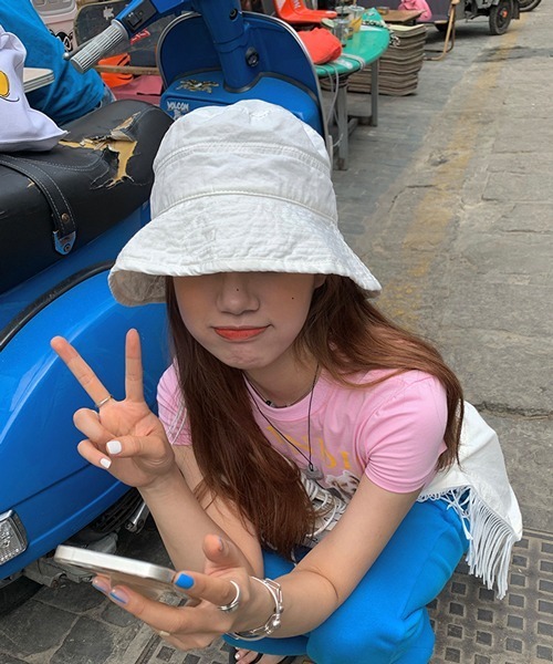 HALEY PESCA（ヘーリーペスカ）の「HALEY PESCA/コットンカラーバケットハット（ハット・レディース・ホワイト/ブラック/ベージュ/ピンク/イエロー/ブルー・FREE）」の13枚目の写真