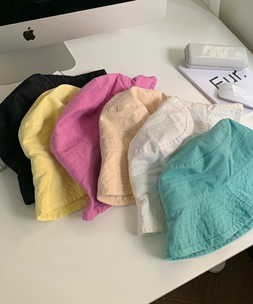 HALEY PESCA（ヘーリーペスカ）の「HALEY PESCA/コットンカラーバケットハット（ハット・レディース・ホワイト/ブラック/ベージュ/ピンク/イエロー/ブルー・FREE）」の16枚目の写真