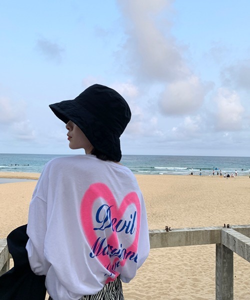 HALEY PESCA（ヘーリーペスカ）の「HALEY PESCA/コットンカラーバケットハット（ハット・レディース・ホワイト/ブラック/ベージュ/ピンク/イエロー/ブルー・FREE）」の12枚目の写真