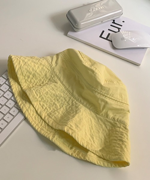 HALEY PESCA（ヘーリーペスカ）の「HALEY PESCA/コットンカラーバケットハット（ハット・レディース・ホワイト/ブラック/ベージュ/ピンク/イエロー/ブルー・FREE）」の9枚目の写真