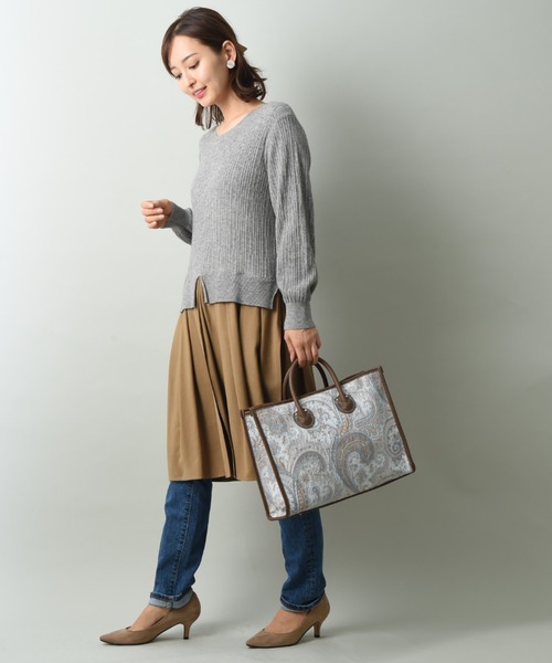 INTERPLANET(インタープラネット)の「ペイズリーBAG②(トートバッグ・レディース・ブラック/グレー・フリー)」の16枚目の写真