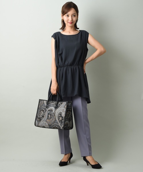 INTERPLANET(インタープラネット)の「ペイズリーBAG②(トートバッグ・レディース・ブラック/グレー・フリー)」の5枚目の写真