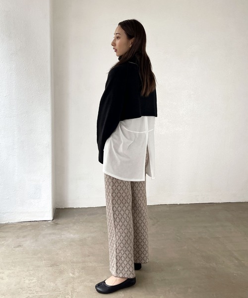 Shelly island（シェリーアイランド）の「幾何学柄ジャガードニットパンツ（その他パンツ・レディース・ベージュ/ブラウン・FREE）」の19枚目の写真