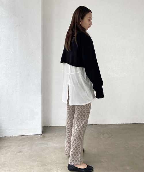 Shelly island（シェリーアイランド）の「幾何学柄ジャガードニットパンツ（その他パンツ・レディース・ベージュ/ブラウン・FREE）」の20枚目の写真