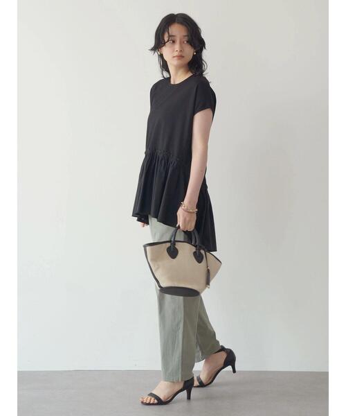 AMERICAN HOLIC(アメリカンホリック)の「ティアードノースリーブカットプルオーバー(Tシャツ/カットソー・レディース・ブラック/オフホワイト・M/L)」の22枚目の写真