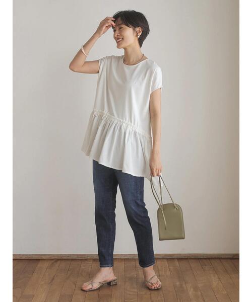 AMERICAN HOLIC(アメリカンホリック)の「ティアードノースリーブカットプルオーバー(Tシャツ/カットソー・レディース・ブラック/オフホワイト・M/L)」の11枚目の写真