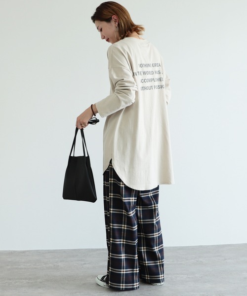 reca（レカ）の「チェックワイドパンツ（その他パンツ・レディース・ネイビー/ブラウン/モカ/ブラウン系その他・FREE）」の7枚目の写真