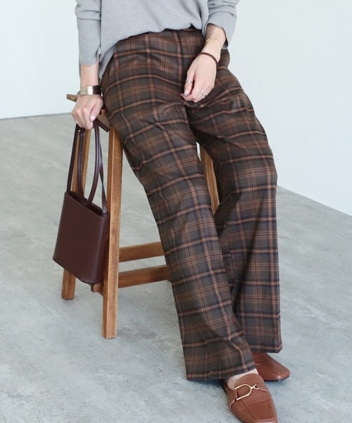reca（レカ）の「チェックワイドパンツ（その他パンツ・レディース・ネイビー/ブラウン/モカ/ブラウン系その他・FREE）」の22枚目の写真