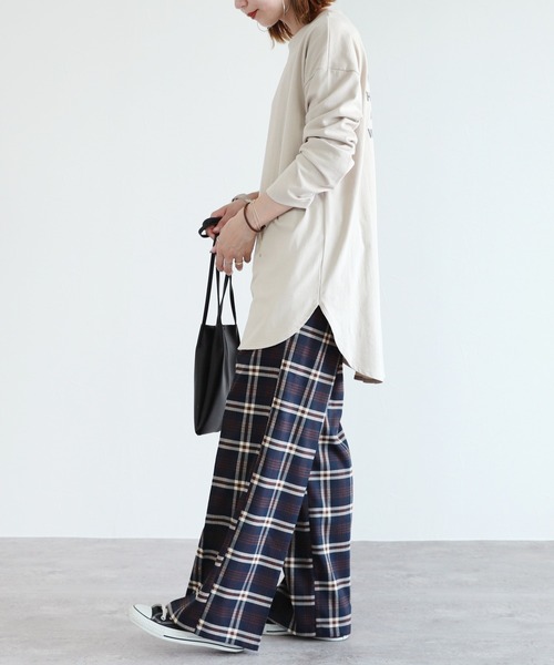reca（レカ）の「チェックワイドパンツ（その他パンツ・レディース・ネイビー/ブラウン/モカ/ブラウン系その他・FREE）」の16枚目の写真