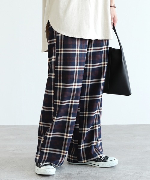 reca（レカ）の「チェックワイドパンツ（その他パンツ・レディース・ネイビー/ブラウン/モカ/ブラウン系その他・FREE）」の17枚目の写真