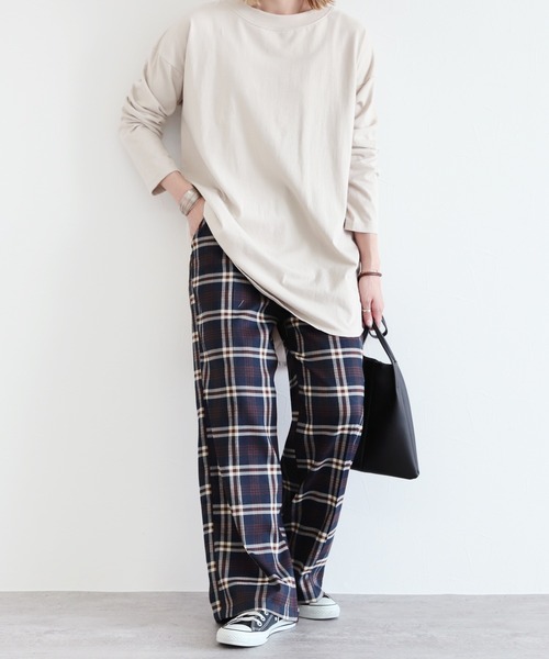 reca（レカ）の「チェックワイドパンツ（その他パンツ・レディース・ネイビー/ブラウン/モカ/ブラウン系その他・FREE）」の18枚目の写真