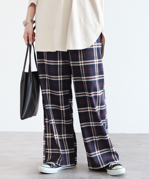 reca（レカ）の「チェックワイドパンツ（その他パンツ・レディース・ネイビー/ブラウン/モカ/ブラウン系その他・FREE）」の13枚目の写真