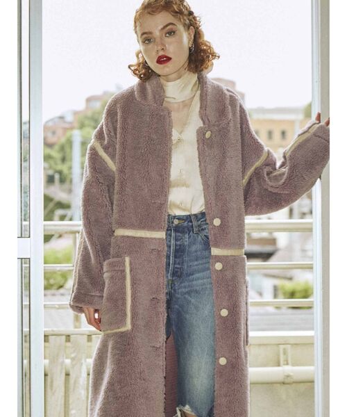 jouetie（ジュエティ）の「パイピングボアコート（ムートンコート