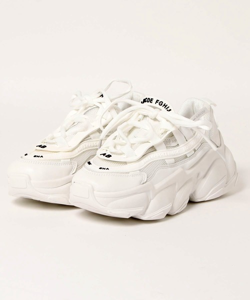 Shoes in Closet(シューズインクローゼット)の「厚底 ボリュームソール ダッドスニーカー 39(スニーカー・レディース・ブラック/ホワイト/ベージュ・S/M/LL/L/XS)」の22枚目の写真