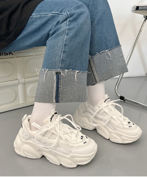 Shoes in Closet(シューズインクローゼット)の「厚底 ボリュームソール ダッドスニーカー 39(スニーカー・レディース・ブラック/ホワイト/ベージュ・S/M/LL/L/XS)」の21枚目の写真
