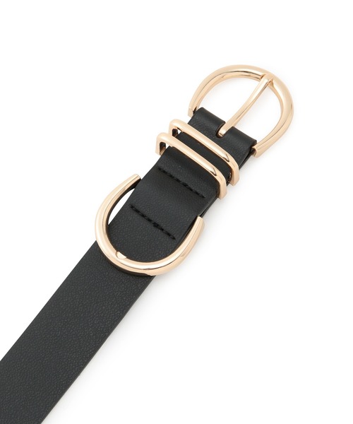 MADEMOISELLE ROPE'(マドモアゼル ロペ)の「【PETA+JAIN】バックルベルト(ベルト・レディース・ブラック/ベージュ/ブラック系その他・FREE)」の4枚目の写真