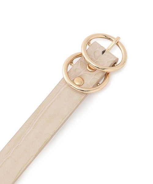 MADEMOISELLE ROPE'(マドモアゼル ロペ)の「【PETA+JAIN】バックルベルト(ベルト・レディース・ブラック/ベージュ/ブラック系その他・FREE)」の6枚目の写真