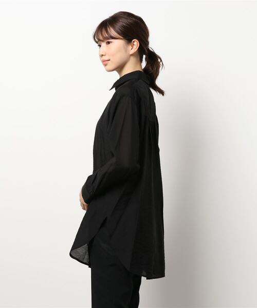 N.（N. Natural Beauty Basic）（エヌエヌナチュラルビューティーベーシック）の「◆シアーロングシャツ（シャツ/ブラウス・レディース・ライトグリーン/ブラック/パープル・MEDIUM）」の6枚目の写真