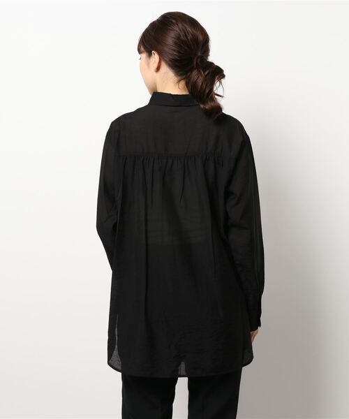 N.（N. Natural Beauty Basic）（エヌエヌナチュラルビューティーベーシック）の「◆シアーロングシャツ（シャツ/ブラウス・レディース・ライトグリーン/ブラック/パープル・MEDIUM）」の7枚目の写真
