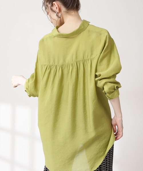 N.（N. Natural Beauty Basic）（エヌエヌナチュラルビューティーベーシック）の「◆シアーロングシャツ（シャツ/ブラウス・レディース・ライトグリーン/ブラック/パープル・MEDIUM）」の19枚目の写真
