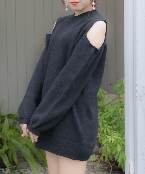 セール 肩開きニットミニワンピース ワンピース Rmine アールマイン のファッション通販 Zozotown