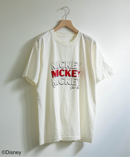 Disney（ディズニー）の「【DISNEY】MICKEY Tシャツ（Tシャツ/カットソー・メンズ・ライトグレー/サックスブルー/ホワイト×ホワイト/ブラック系その他・MEDIUM/LARGE/X-LARGE）」の2枚目の写真