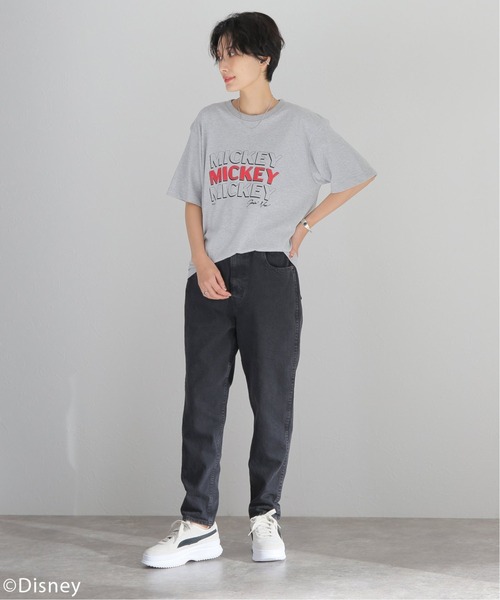 Disney（ディズニー）の「【DISNEY】MICKEY Tシャツ（Tシャツ/カットソー・メンズ・ライトグレー/サックスブルー/ホワイト×ホワイト/ブラック系その他・MEDIUM/LARGE/X-LARGE）」の5枚目の写真