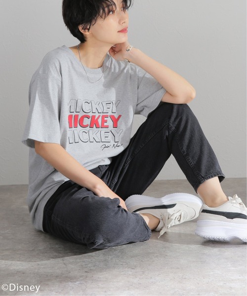 Disney（ディズニー）の「【DISNEY】MICKEY Tシャツ（Tシャツ/カットソー・メンズ・ライトグレー/サックスブルー/ホワイト×ホワイト/ブラック系その他・MEDIUM/LARGE/X-LARGE）」の7枚目の写真