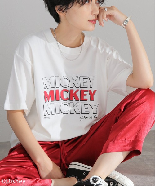 Disney（ディズニー）の「【DISNEY】MICKEY Tシャツ（Tシャツ/カットソー・メンズ・ライトグレー/サックスブルー/ホワイト×ホワイト/ブラック系その他・MEDIUM/LARGE/X-LARGE）」の11枚目の写真