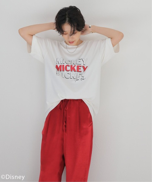 Disney（ディズニー）の「【DISNEY】MICKEY Tシャツ（Tシャツ/カットソー・メンズ・ライトグレー/サックスブルー/ホワイト×ホワイト/ブラック系その他・MEDIUM/LARGE/X-LARGE）」の12枚目の写真