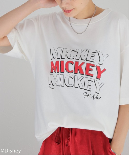 Disney（ディズニー）の「【DISNEY】MICKEY Tシャツ（Tシャツ/カットソー・メンズ・ライトグレー/サックスブルー/ホワイト×ホワイト/ブラック系その他・MEDIUM/LARGE/X-LARGE）」の13枚目の写真