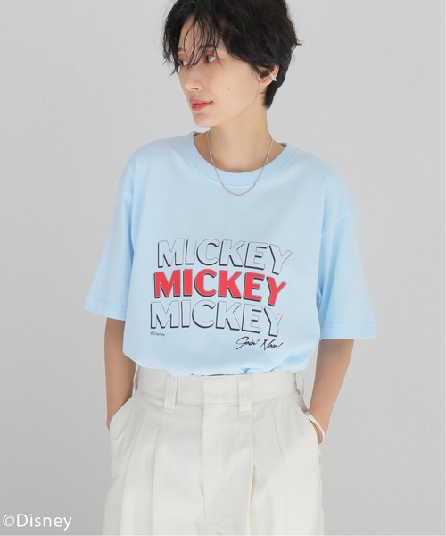 Disney（ディズニー）の「【DISNEY】MICKEY Tシャツ（Tシャツ/カットソー・メンズ・ライトグレー/サックスブルー/ホワイト×ホワイト/ブラック系その他・MEDIUM/LARGE/X-LARGE）」の15枚目の写真