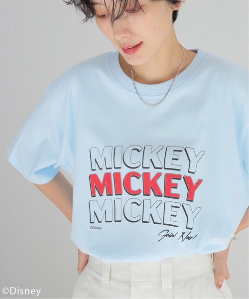 Disney（ディズニー）の「【DISNEY】MICKEY Tシャツ（Tシャツ/カットソー・メンズ・ライトグレー/サックスブルー/ホワイト×ホワイト/ブラック系その他・MEDIUM/LARGE/X-LARGE）」の16枚目の写真