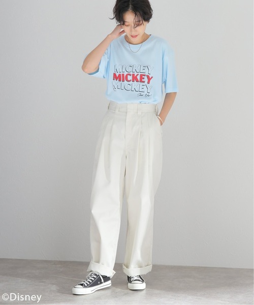 Disney（ディズニー）の「【DISNEY】MICKEY Tシャツ（Tシャツ/カットソー・メンズ・ライトグレー/サックスブルー/ホワイト×ホワイト/ブラック系その他・MEDIUM/LARGE/X-LARGE）」の18枚目の写真