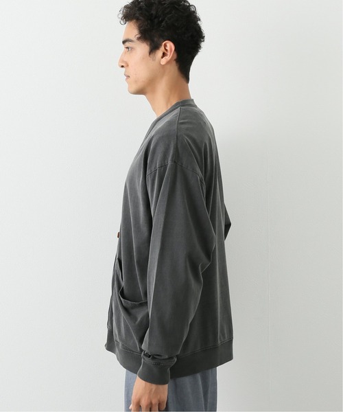 417 EDIFICE(フォーワンセブンエディフィス)の「【BIG SHIRTS / ビックシャツ】 ピグメントカーディガン(カーディガン/ボレロ・メンズ・カーキ/アイボリー/ブラック系その他・MEDIUM/LARGE)」の13枚目の写真