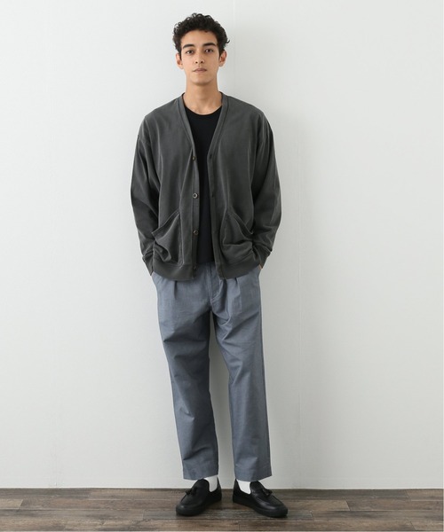 417 EDIFICE(フォーワンセブンエディフィス)の「【BIG SHIRTS / ビックシャツ】 ピグメントカーディガン(カーディガン/ボレロ・メンズ・カーキ/アイボリー/ブラック系その他・MEDIUM/LARGE)」の12枚目の写真