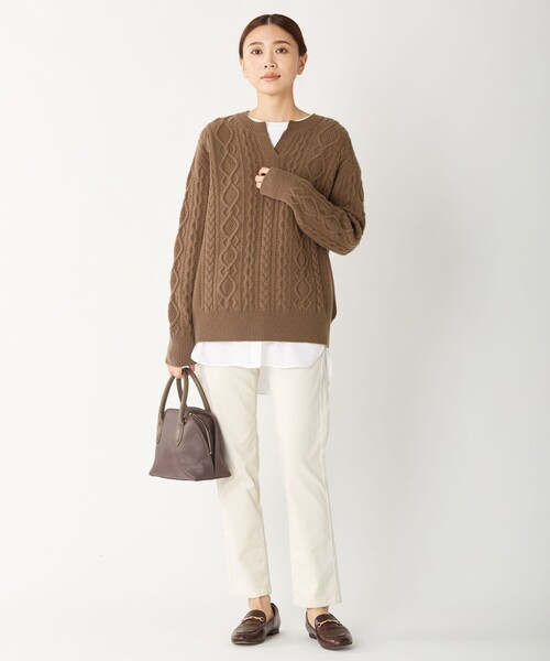J.PRESS（ジェイプレス）の「【洗える】21ウェルストレッチコーデュロイ パンツ（その他パンツ・レディース・アイボリー系/ライトグレー系/黄土色系・11/13/7/9）」の4枚目の写真